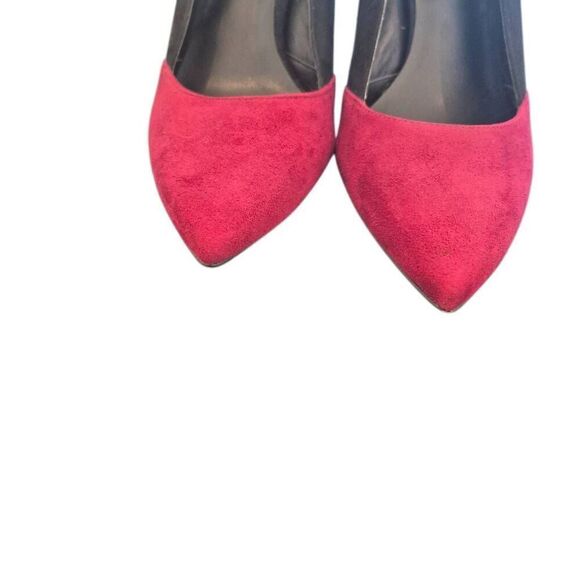 Mix No. 6 Suede Colorblock Black, Burgundy & Blue 4" Heels w Ankle Strap - Picture 10 of 11